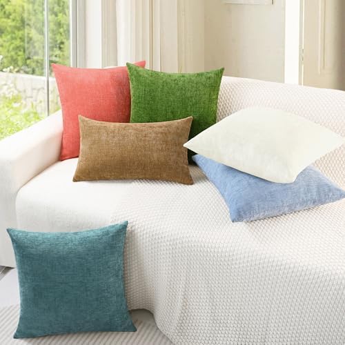 CaliTime Decorative Couch Throw Pillow Covers 22 X 22 Inches Cream - Image 4