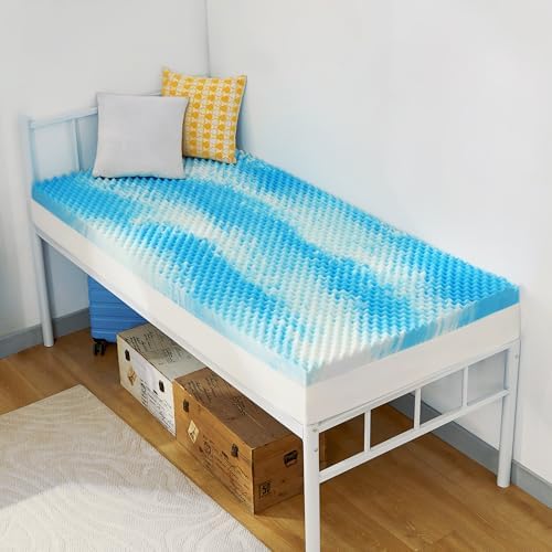 SINWEEK 3 Inch Egg Crate Memory Foam Mattress Topper Twin XL, Twin Extra Long by SINWEEK