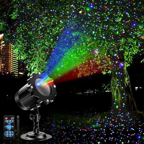 Outdoor RGB Laser Projector Lights 3 Color Starry Sky Firefly Effect by ALINKEY_US