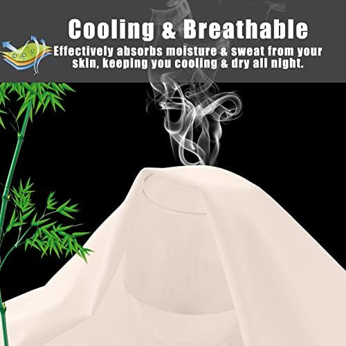 Pillow Cases King Size 2 Pack, Bamboo Rayon Cooling Pillowcases - Image 3