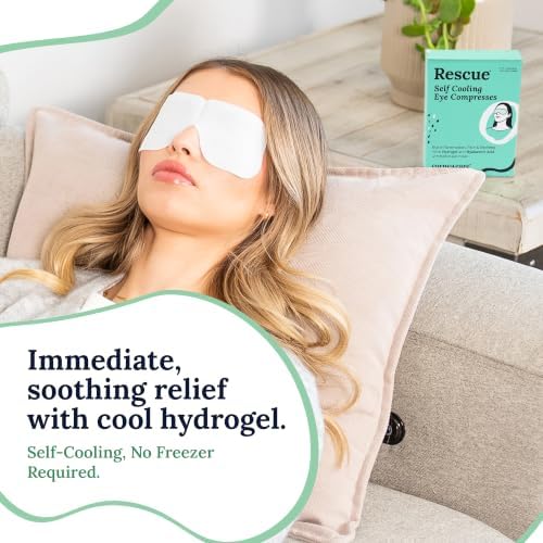 CorneaCare Rescue Self Cooling Hydrogel Compress | Cold Eye Mask | 12 Count - Image 5