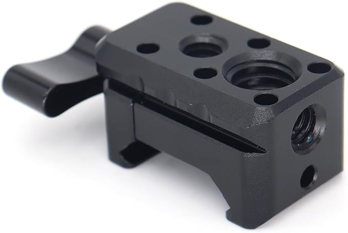 NATO Clamp Adapter,NATO Rail Lock Clamp Mount Quick Release with 1/4" 3/8" ARRI Thread for Camera Cage Handle Monitor LED Light Microphone Cold Shoe Magic Arm