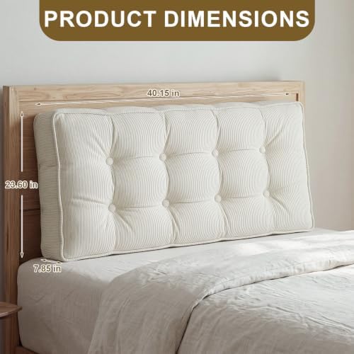 College Twin Headboard Pillow XL Bolster Cushion - Image 2