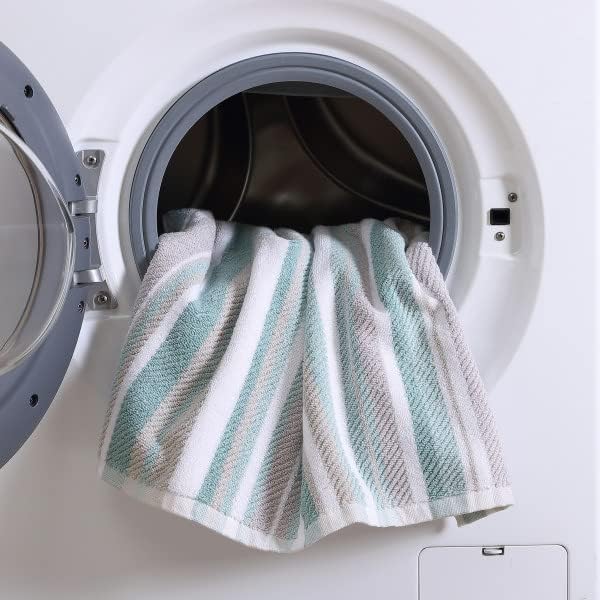 Tommy Bahama - Bath Towels, 100% Soft & Absorbent Cotton Terry Loop with Twill Texture, Low Linting & Fade Resistant, Medium Weight Bathroom Towels (Ocean Bay Blue, 3 Piece)
