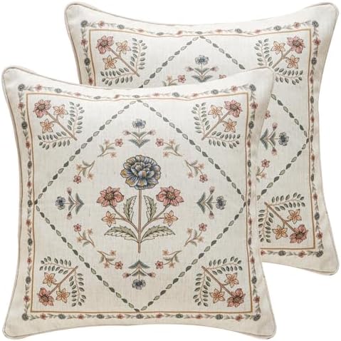 ISAENNE Designer Linen Throw Pillow Cover by Isaennehomedecoration