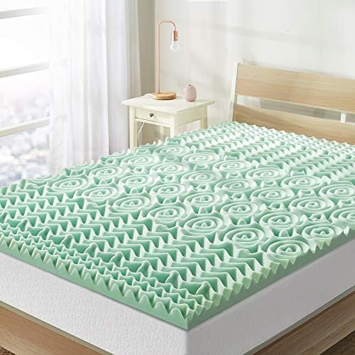 Mellow 1.5 Inch 5-Zone Memory Foam Mattress Topper, Calming Aloe Infusion by MELLOW