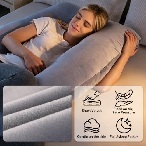 U Shaped Pregnancy Pillow for Sleeping, Maternity Body Pillow for Women - Image 5