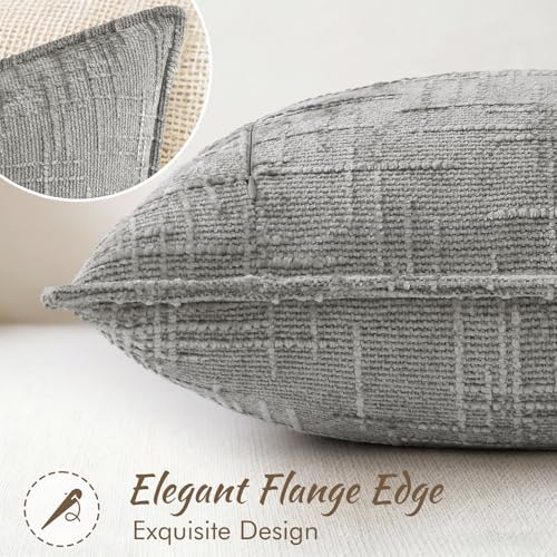decorUhome Chenille Decorative Throw Pillow Covers 22x22 Set of 2 - Image 3