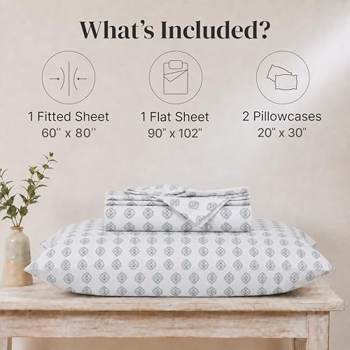 Modern Threads Printed 4-Piece Extra Soft Bedding Sheets & Pillowcase Set - Image 3