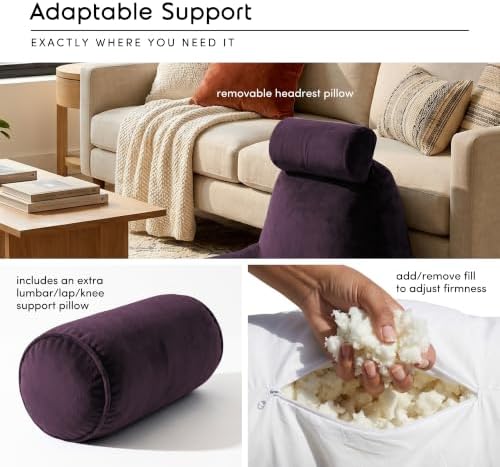 Nestl Reading Pillow for Bed, Back Pillow for Sitting Up in Bed - Image 3