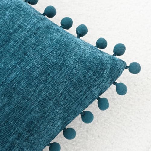 CaliTime Decorative Couch Throw Pillow Covers 16 X 16 Inches Ocean Blue - Image 3
