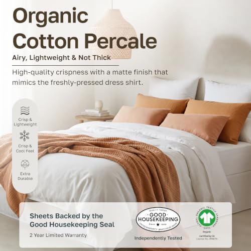 California Design Den 100% Organic Cotton Cal King Sheets - Image 2