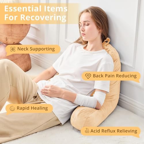 Sasttie Reading Pillow for Bed, Back Pillow for Sitting Up - Image 6