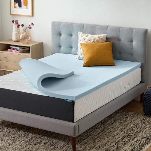Lucid 2 Inch Memory Foam Mattress Topper, Full Size – Cooling Gel Bed Topper – by Lucid