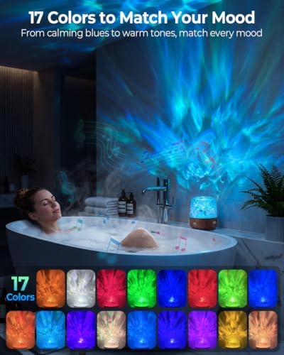 Waterproof Shower Mood Light with Bluetooth Speaker & Ocean Wave Projector - Image 5