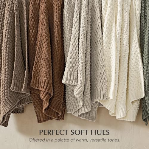 EVERGRACEHOME Chunky Chenille Knit Throw Blanket, 60 x 80 - Image 6