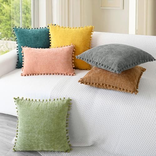 CaliTime Decorative Couch Throw Pillow Covers 20 X 20 Inches Teal - Image 4