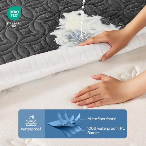 BEDLORE Waterproof Mattress Protector, Full XL Size Mattress Pad - Image 3