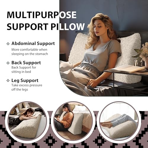 Triangle Reading Pillow Queen Size XXL Wedge Headboard Extra Large Back Support - Image 4