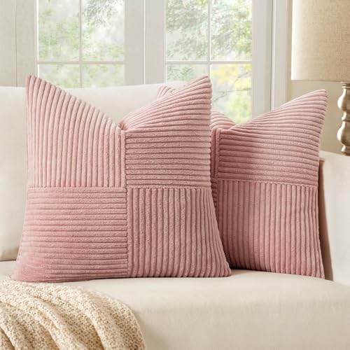 MIULEE Pink Decorative Throw Pillow Covers by MIULEE