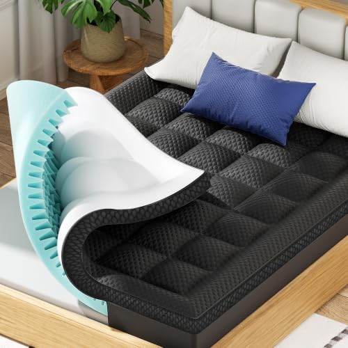 BEDELITE Dual Layer Twin Size Memory Foam Mattress Topper by BEDELITE