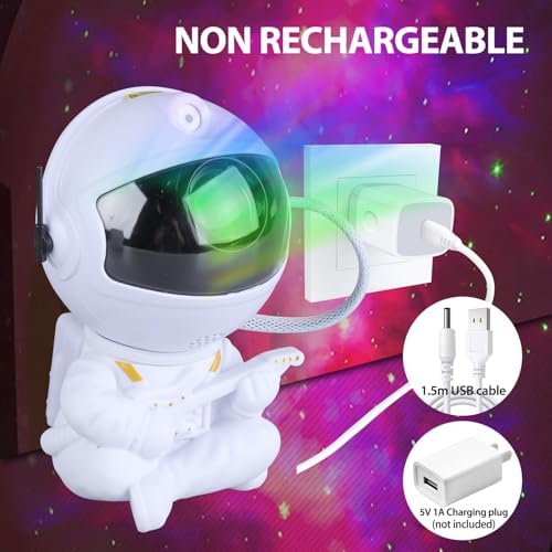 YXQUA Astronaut Galaxy Star Projector for Kids, White Guitar - Image 5