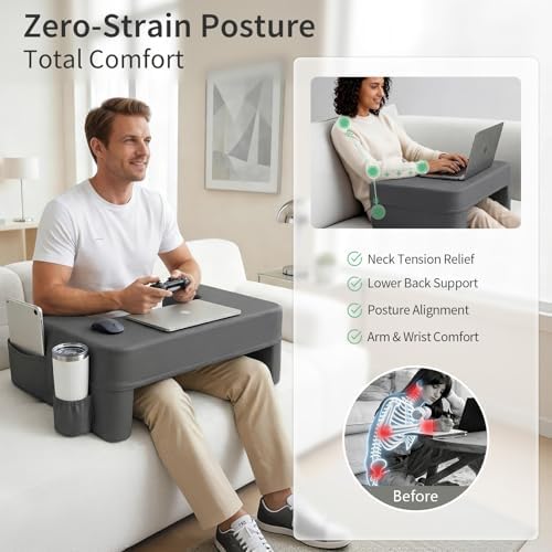 septsun 26" Extra Wide Lap Desk Pillow, Laptop Desk - Image 3