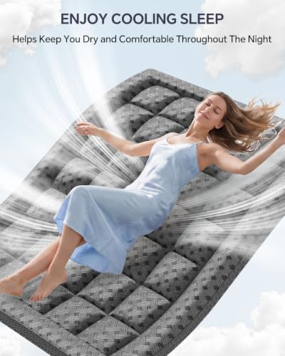 3 Inch Queen Mattress Topper Viscose Thick Pillowtop Mattress Pad - Image 4