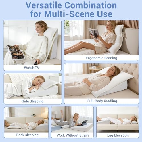 3PCS Bed Wedge Pillow Set for Sleeping - Image 5