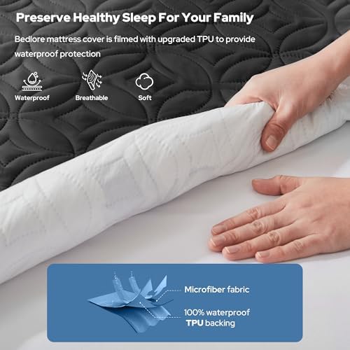 BEDLORE Waterproof Mattress Protector, Twin XL Size Mattress Pad - Image 2