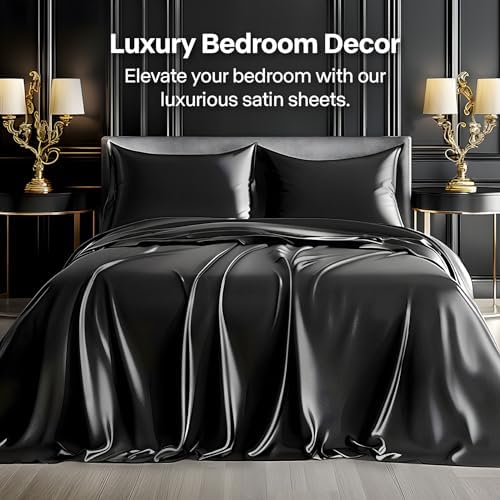 BEDELITE Satin Sheets Twin XL Size Bed Set, 3 Pieces - Image 2