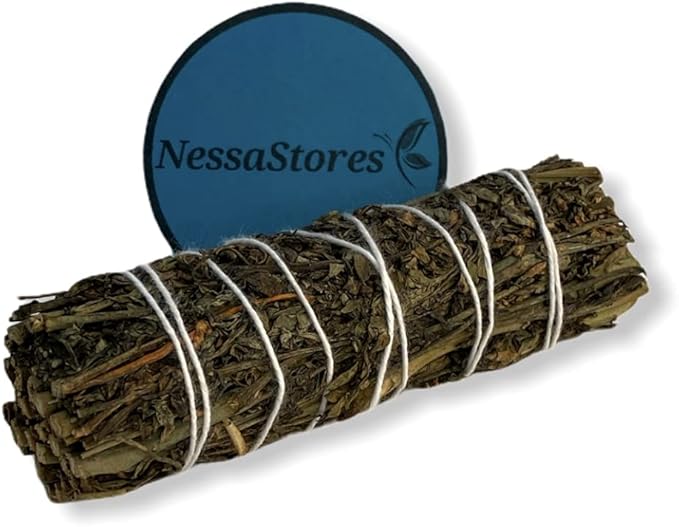 NessaStores 20 pcs Ruda Rue Smudge Sticks, 4-Inch Hand Tied, All Natural, Ethically Sourced for Home Cleansing, Clearing Negative Energy, & Attracting Positivity JC-204