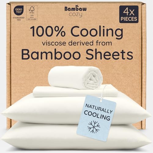 Bambaw 100% Viscose Derived from Bamboo Sheets King Size Set – 4pcs King Size by Bambaw