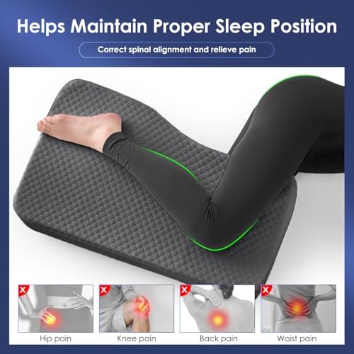 Leg Pillow for Side Sleepers, Memory Foam Knee Pillow for Side Sleeping - Image 4