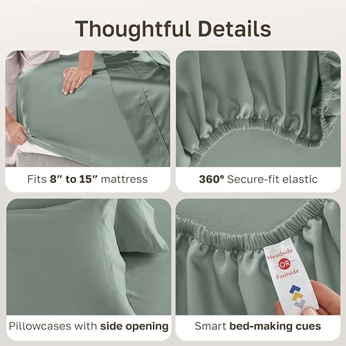 California Design Den 600 Thread Count Split King Bed Sheets - Image 6