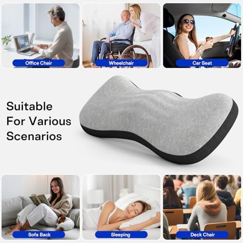 Lumbar Support Pillow for Bed, Lower Back Pillow for Sleeping, Memory Foam - Image 6