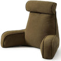 Bed Rest Reading Pillow with Arms & Detachable Headrest, Corduroy Backrest by Ailuteie
