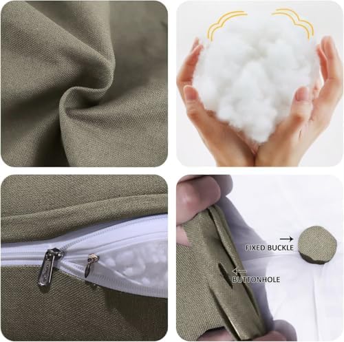 WOWMAX Headboard Pillow Caking Reading Pillow Sitting in Bed, Light Grey - Image 4
