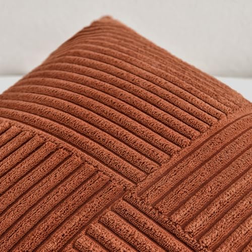 Fancy Homi 2 Packs Rust Big Decorative Throw Pillow Covers 24x24 Inch - Image 4