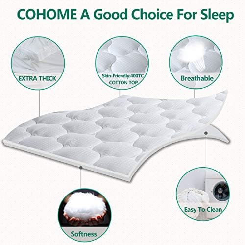 COHOME King Mattress Topper, Extra Thick Cooling Mattress Pad - Image 2