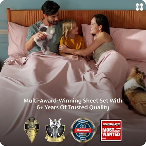 Bedsure PureWoven 100% Rayon Derived from Bamboo, King Size Sheets Set - Image 3