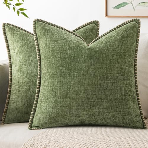 MIULEE Decorative Couch Throw Pillow Covers 16x16 Inch Sage Green 2 Pack by MIULEE