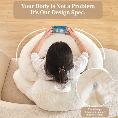 19" Reading Pillow for Bed, U Shaped Arm & Elbow Support - Image 4