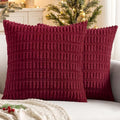 MIULEE Christmas Euro Sham Corduroy Decorative Throw Pillow Covers 22x22 by MIULEE