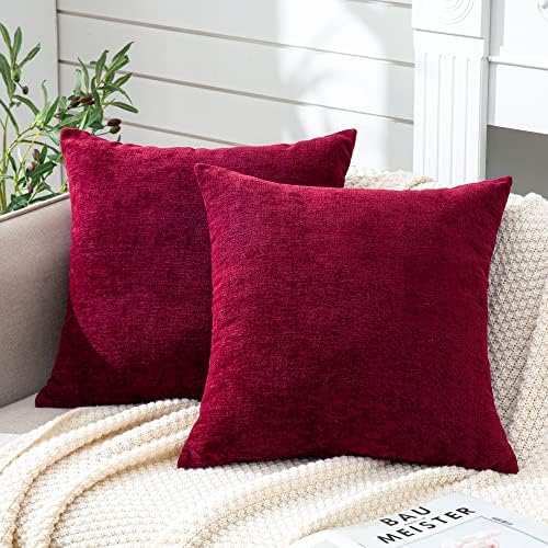 GAWAMAY Decorative Square Throw Pillow Covers 18"x18" Inch Set of 2, Super Soft by GAWAMAY