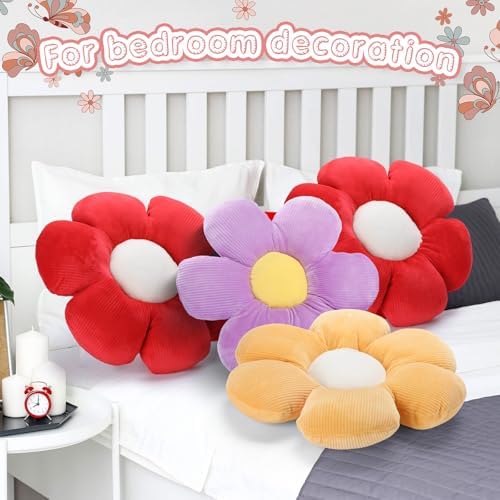Reginary 4 Pcs Flower Floor Pillow Cushion Kids, Attractive - Image 4
