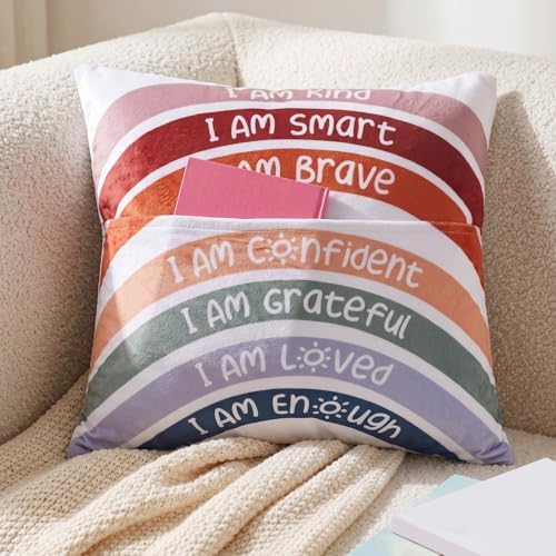 18 x 18 Inch Rainbow Pocket Pillow Gift Reading Corner by Unknown