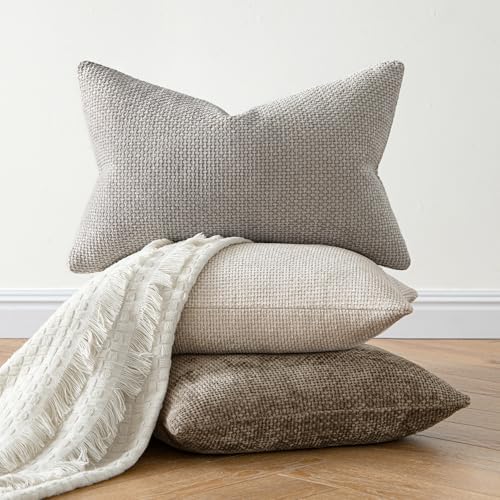 MIULEE Decorative Couch Throw Pillow Covers 20x20 Inch Neutral Khaki 2 Pack - Image 4
