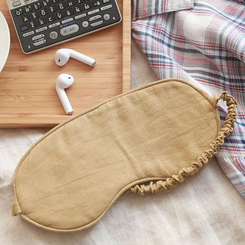 100% Pure Linen Sleep Mask Blackout Eye Mask by Unknown