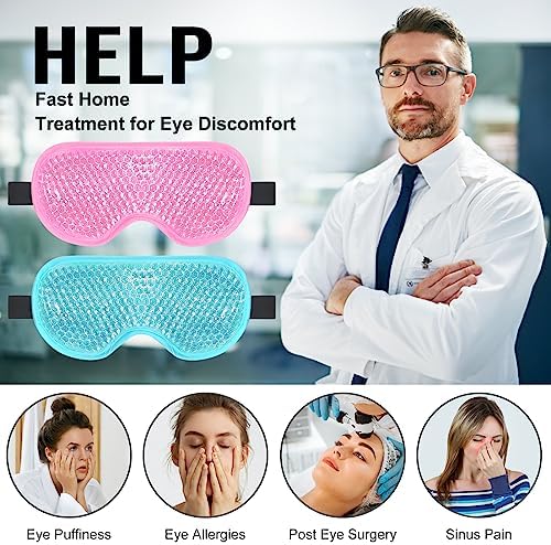 BeeVines Gel Eye Mask, Cooling Ice Masks - Image 2